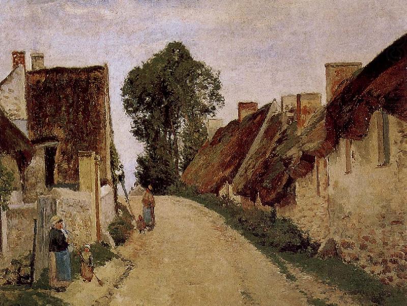 Overton village cul-de sac, Camille Pissarro